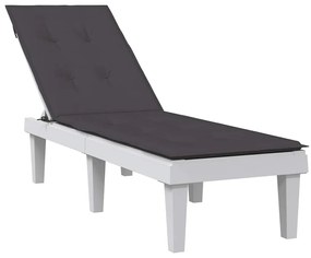 vidaXL Almofadão para cadeira terraço (75+105) x 50 x 4cm mesclado tecido