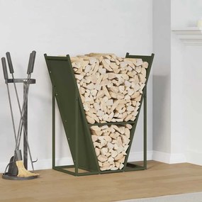 Suporte para lenha aço laminado a frio verde azeitona