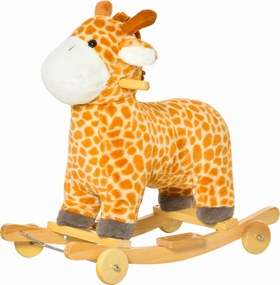 Brinquedo de baloiço em carrinho com rodas 2 em 1