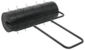 Rolo relvado jardim c/ grampos arejamento 63L ferro/aço preto