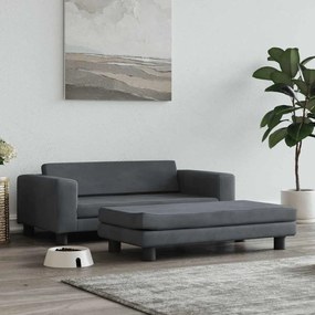 vidaXL Cama para cães com extensão 100x50x30 cm veludo cinzento-escuro