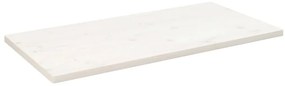Tampo de mesa retangular 100x60x2,5 cm pinho maciço branco