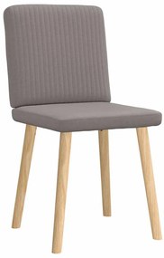 Cadeiras de jantar 2 pcs tecido cinzento-acastanhado