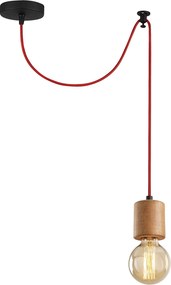 Lustre Xanthos – Vermelho – Diâmetro 49 cm x Altura 100 cm