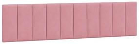Estrutura de cama c/ cabeceira 200x200 cm veludo rosa