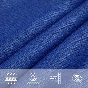 Para-sol estilo vela retangular 160 g/m² 5x7 m PEAD azul