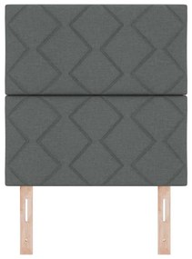 Cabeceira LED vidaXL Design Blocos de Diamante Cinza Escuro 80 cm Teci