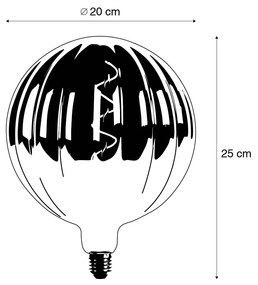 Lâmpada LED regulável E27 G200 fume 4W 40 lm 2200K