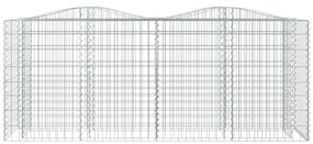 Canteiro elevado gabião arqueado 200x50x100cm ferro galvanizado