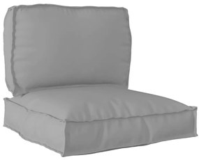 vidaXL Conjunto de Almofadas para Palete - 2 Peças em Tecido Oxford Cinza.