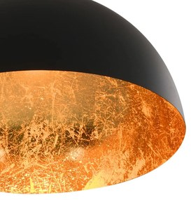 Candeeiros de teto 2 pcs semiesférico E27 preto e dourado