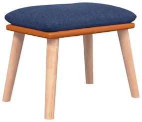 Cadeira de baloiço com banco tecido azul