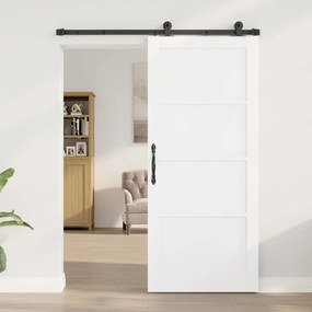 Porta Deslizante com Conjunto de Ferragens 'ORKDAL'Madeira Sólida Bran