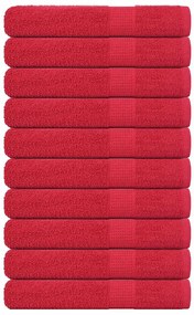 Toalhas de sauna 10 pcs 80x200 cm 360 gsm 100% algodão vermelho