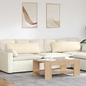 vidaXL Travesseiros de Sofá 2 pcs Creme 120 x 40 cm