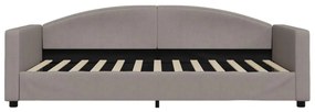 Sofá-cama com colchão 100x200 cm tecido cinzento-acastanhado