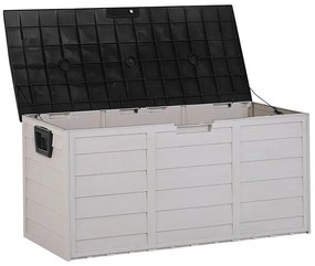 Caixa para exterior creme e preto 112 x 50 cm LOCARNO Beliani