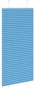 Azul Plissada Cega 55x100 cm Largura Tecido 54,4 cm Poliéster