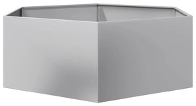 Vaso/floreira de jardim hexagonal 138x120x45 cm aço galvanizado