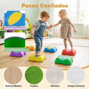Conjunto de 6 Pedras de Equilíbrio em Forma de Borboleta, 27 x 24 x 17,5 cm, Antiderrapantes, Multicolor
