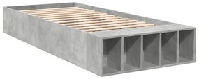 Estrutura de cama 75x190 cm derivados de madeira cinza cimento