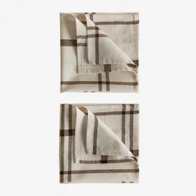 Pack De 2 Guardanapos Em Algodão Ducase Crema - Sklum