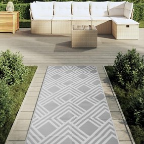 Tapete de exterior 80x250 cm ARAKIL PP cinzento