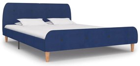 Estrutura de cama 180x200 cm tecido azul