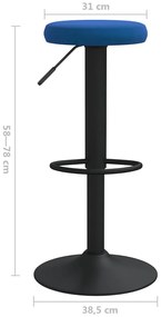 Bancos de bar 2 pcs veludo azul
