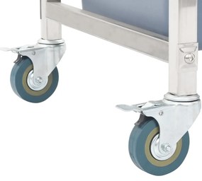Carrinho de cozinha com recipientes de plástico 82x43,5x93 cm