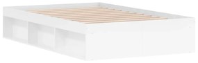 Estrutura cama de casal pequena 120x190 cm branco