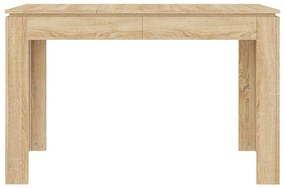 Mesa de jantar 120x60x76 cm contraplacado carvalho sonoma