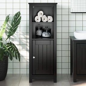 vidaXL Móvel de casa de banho BERG 40x34x110 cm pinho maciço preto