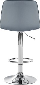 Conjunto de 2 bancos de bar Lex em couro sintético cinzento