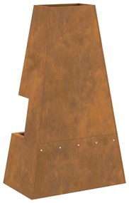Fogão a lenha vidaXL com armazenamento de toras 60x35x100 cm em aço re