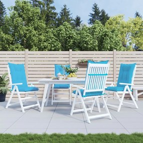 vidaXL Almofadões p/ cadeiras altas de jardim 4 pcs tecido turquesa