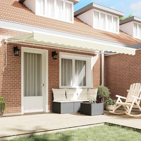 Toldo Retrátil Manual Creme 400x200 cm