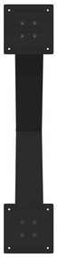 Pés de mesa de jantar em formato de X, 2 peças, preto, 80x (72-73) cm,