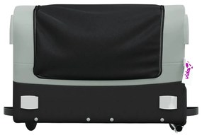 Reboque para bicicleta 45 kg ferro preto e cinza