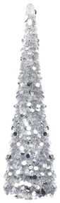 320993 vidaXL Árvore de Natal pop-up artificial 180 cm PET prateado