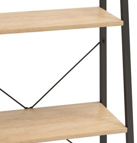 Estante de pé 3 prateleiras 56x35x108 cm castanho-claro e preto