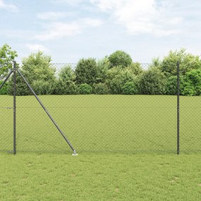 Cerca de Cadeado com 7 Poste de Espeto 1.6x10 m Aço Galvanizado