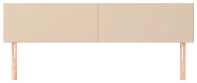 Cabeceira cama 2 pcs couro artificial 100x5x78/88 cm cappuccino
