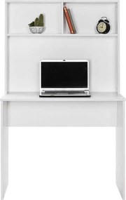 Secretária "Turvis" com Estante - 90 x 148 x 52 cm - Branco - Design M