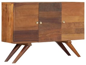 Aparador em madeira recuperada maciça 110x30x75 cm castanho