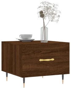 Mesa centro 2 pcs 50x50x40 cm madeira proc. carvalho castanho