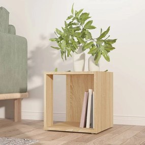 vidaXL Mesa de apoio 33x33x34,5 cm derivados madeira carvalho sonoma