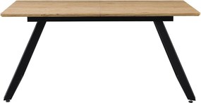 Mesa de Jantar BÉRGAMO – Extensível 160~200x90x75 cm – Base em Metal P