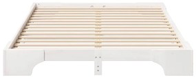 Estrutura de cama de chão com armazenamento Branco 140 x 220 cm