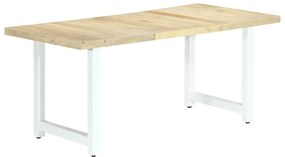 vidaXL Mesa de jantar 180x90x76 cm madeira de mangueira maciça